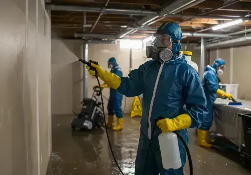 Basement Sanitization and Antimicrobial Treatment process in West Ridge, IL